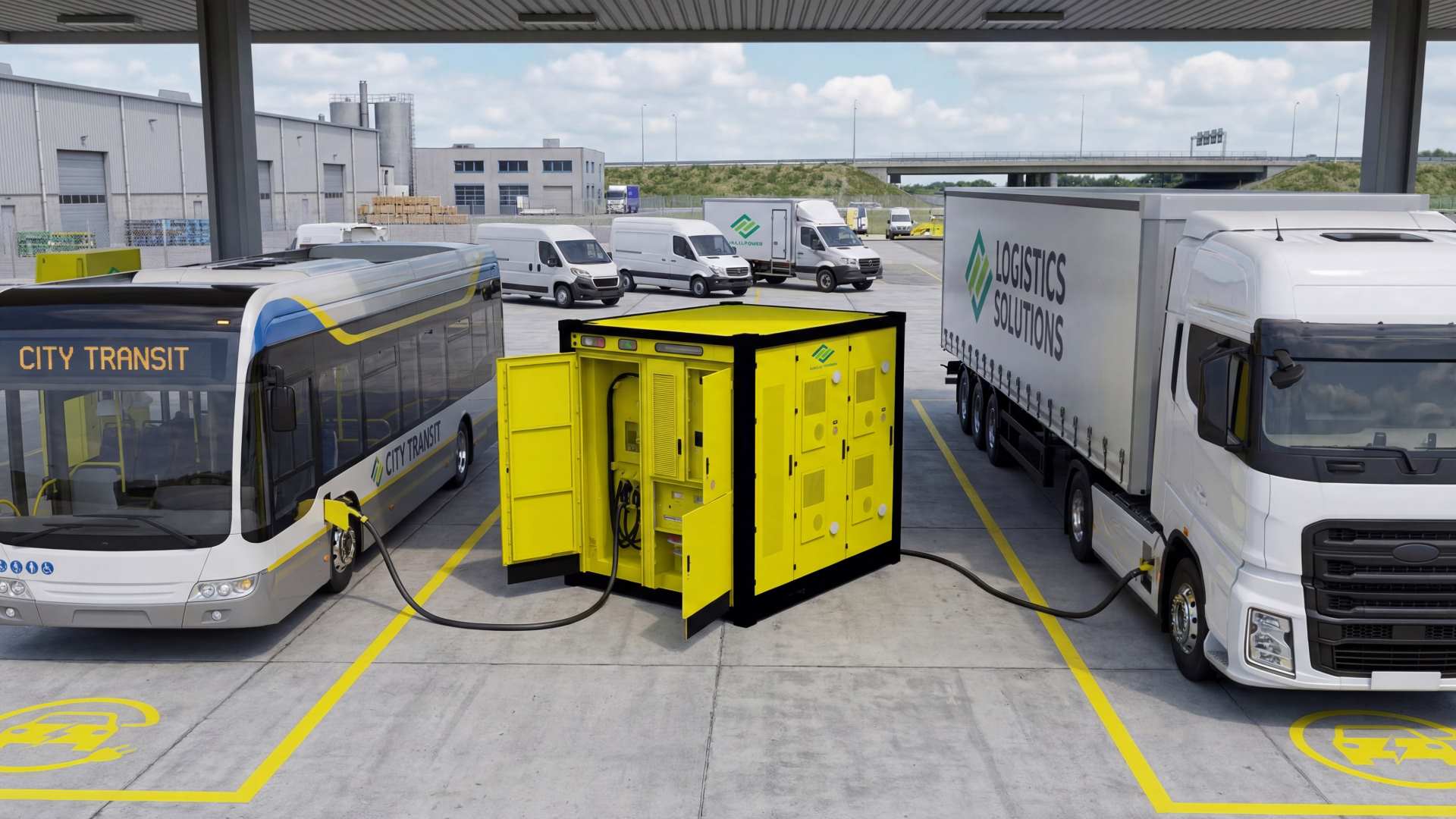 advanced integrated battery charging container