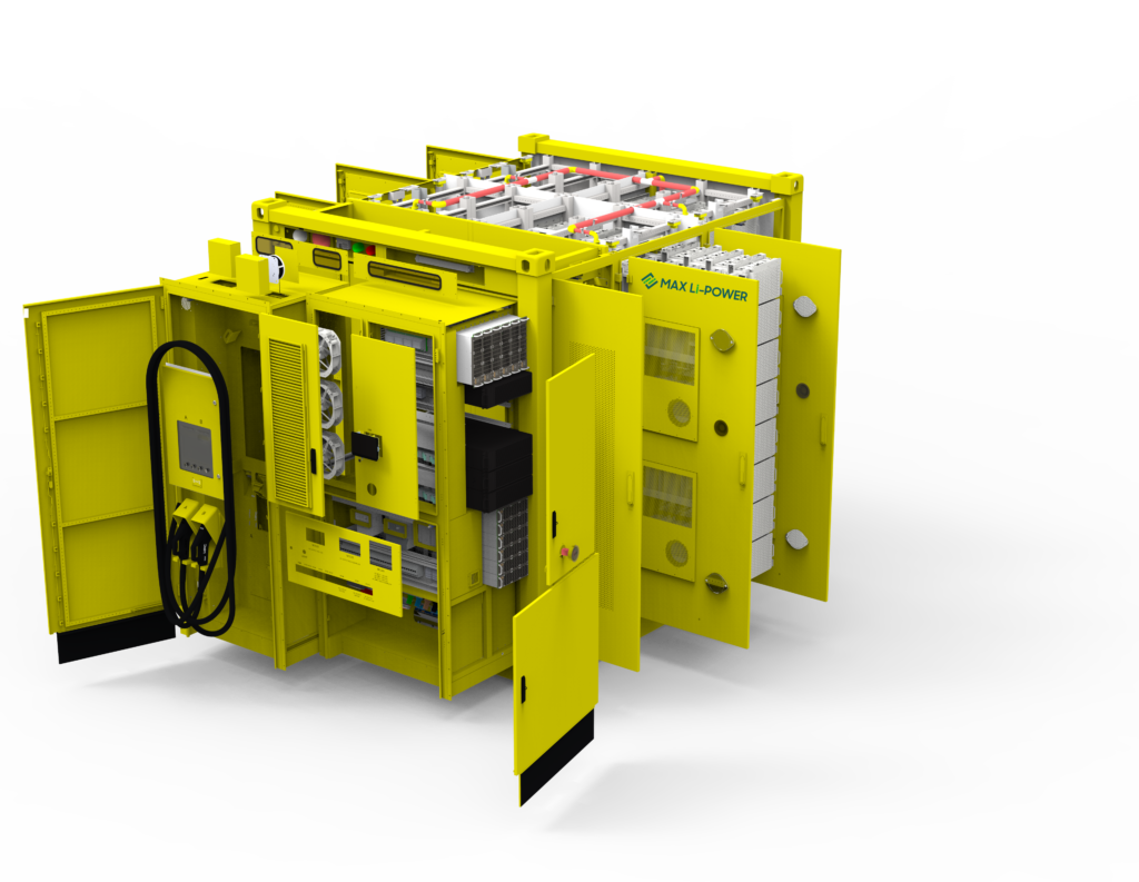 Charging Rackable Containers Efficient Mobile Battery Charging Container for Renewables