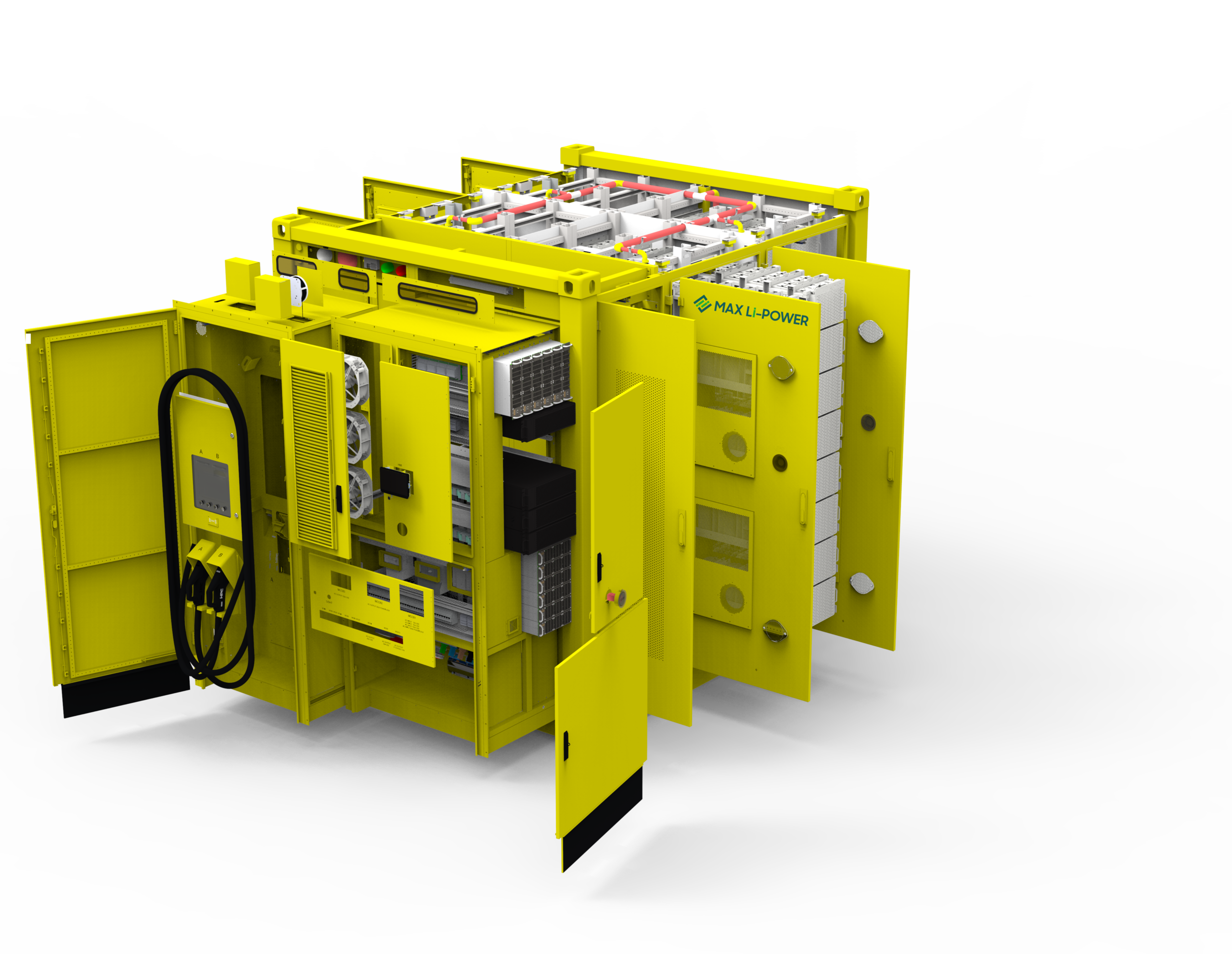 mobile battery charging container
